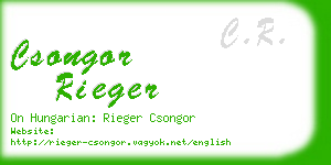 csongor rieger business card